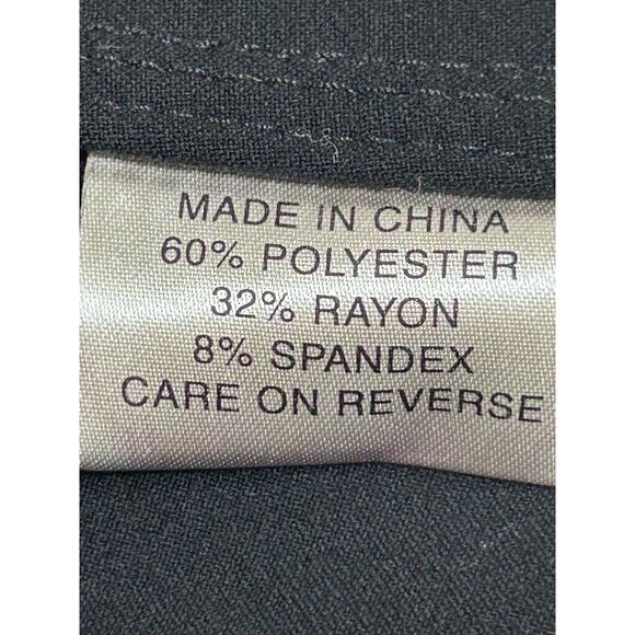 St. John Sport By Marie Gray Black Blazer S Leather Trim Jacket Full Zip Modern - Picture 7 of 8